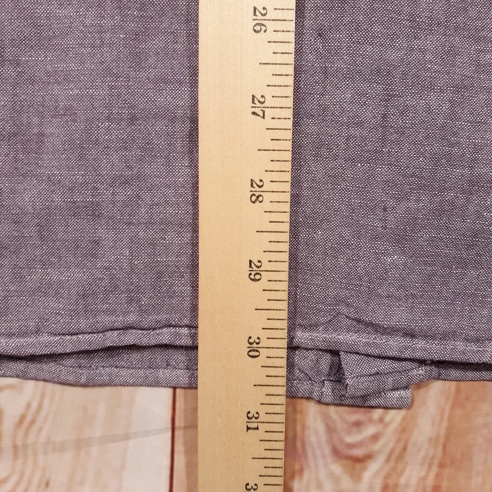 Banana Republic Linen Cotton Blend Shirt Mens Large Casual Short Sleeve Mauve